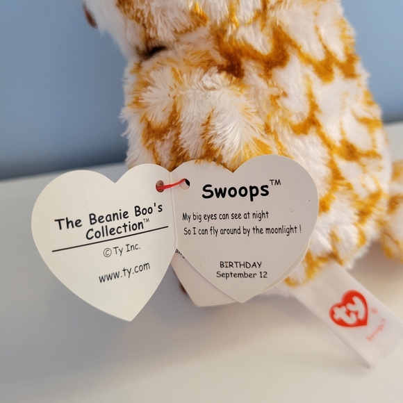 The Beanie Boo's Collection Set of 4 Unicorn Owl Cat Monkey 2015 2016 TY Beanies - Picture 8 of 16